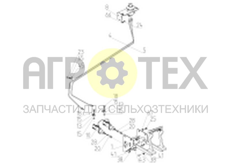 Чертеж Коммуникации тормозные рабочего места (МРУ-2.20.010)